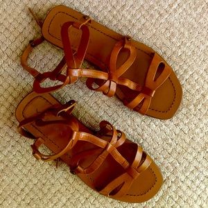 Via Spiga brown flat sandals
